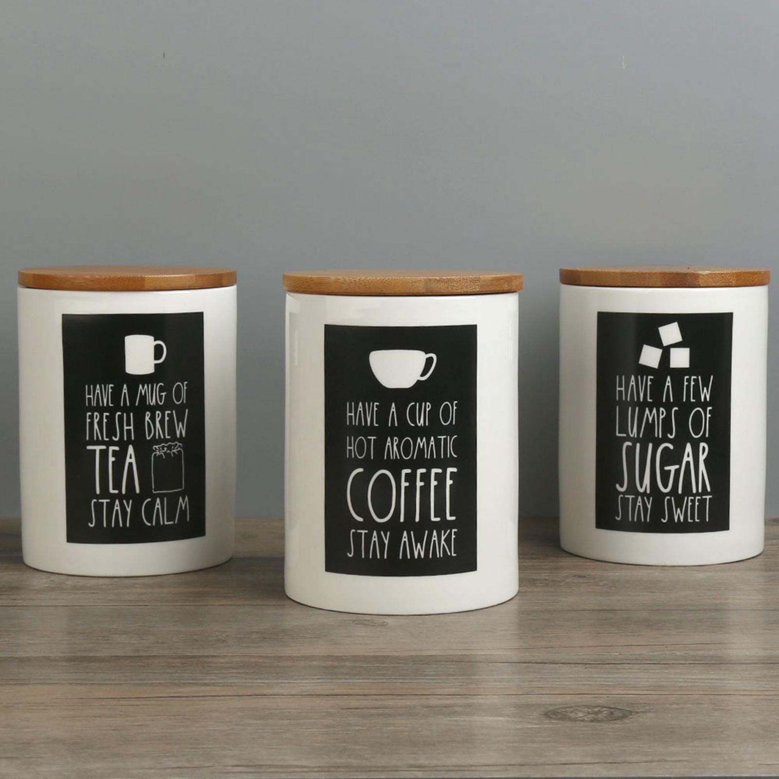 3 Pieces Kitchen Canister Set Airtight Food Storage Container for Cookie Jar