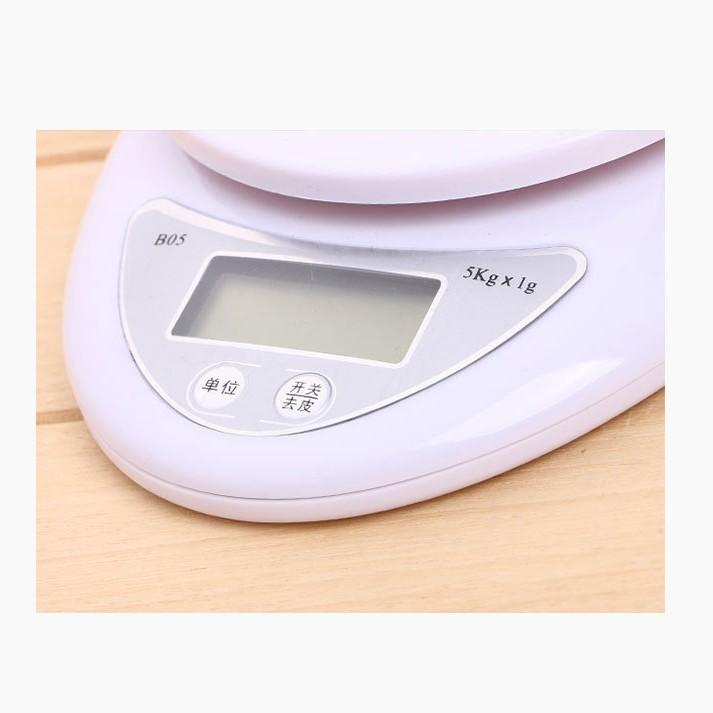 Cân Điện Tử Nhà Bếp Mini Electronic Kitchen Scale Cân Thực Phẩm 5Kg – 1G Kèm Pin