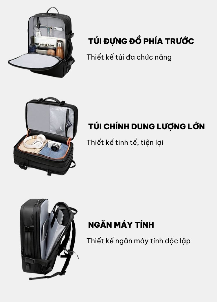 Balo Du Lịch Outwalk Raven Balo Phượt Loại Lớn Chống Nước Chống Sốc Chất Liệu Da Bò Cao Cấp GLB1119