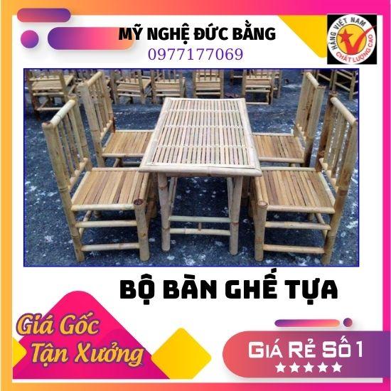 Bộ bàn ghế tựa tre ,bàn ghế đôn ,ghế xếp tre quoán cà phê bàn ghế tre quán ăn