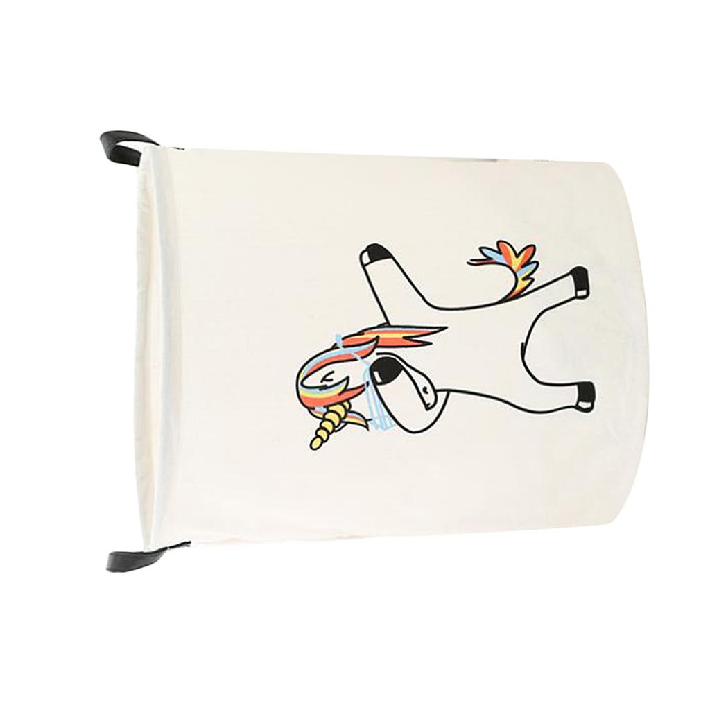 2pcs Cute Unicorn Storage Basket Laundry Bedroom Office Cloth Toys Organizer