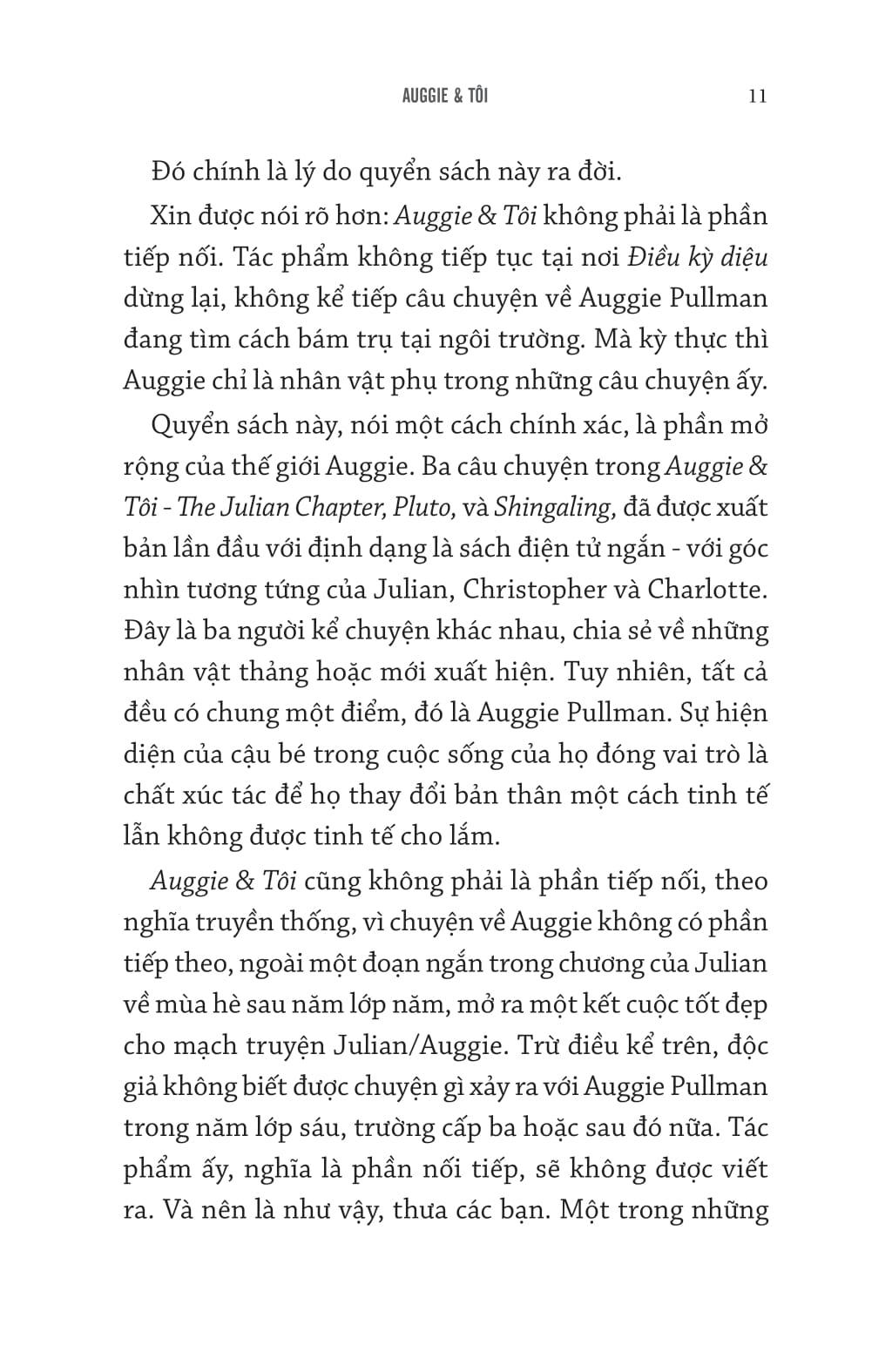 Auggie & Tôi: Ba Câu Chuyện Về Điều Kỳ Diệu