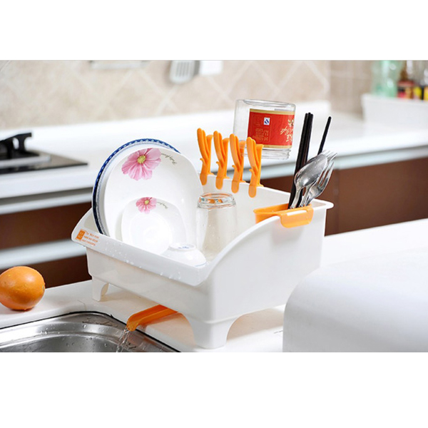 Kệ Chén Bát Thoát Nước Cao Cấp Japan + Tặng Gói Hồng Trà Sữa Maccaca