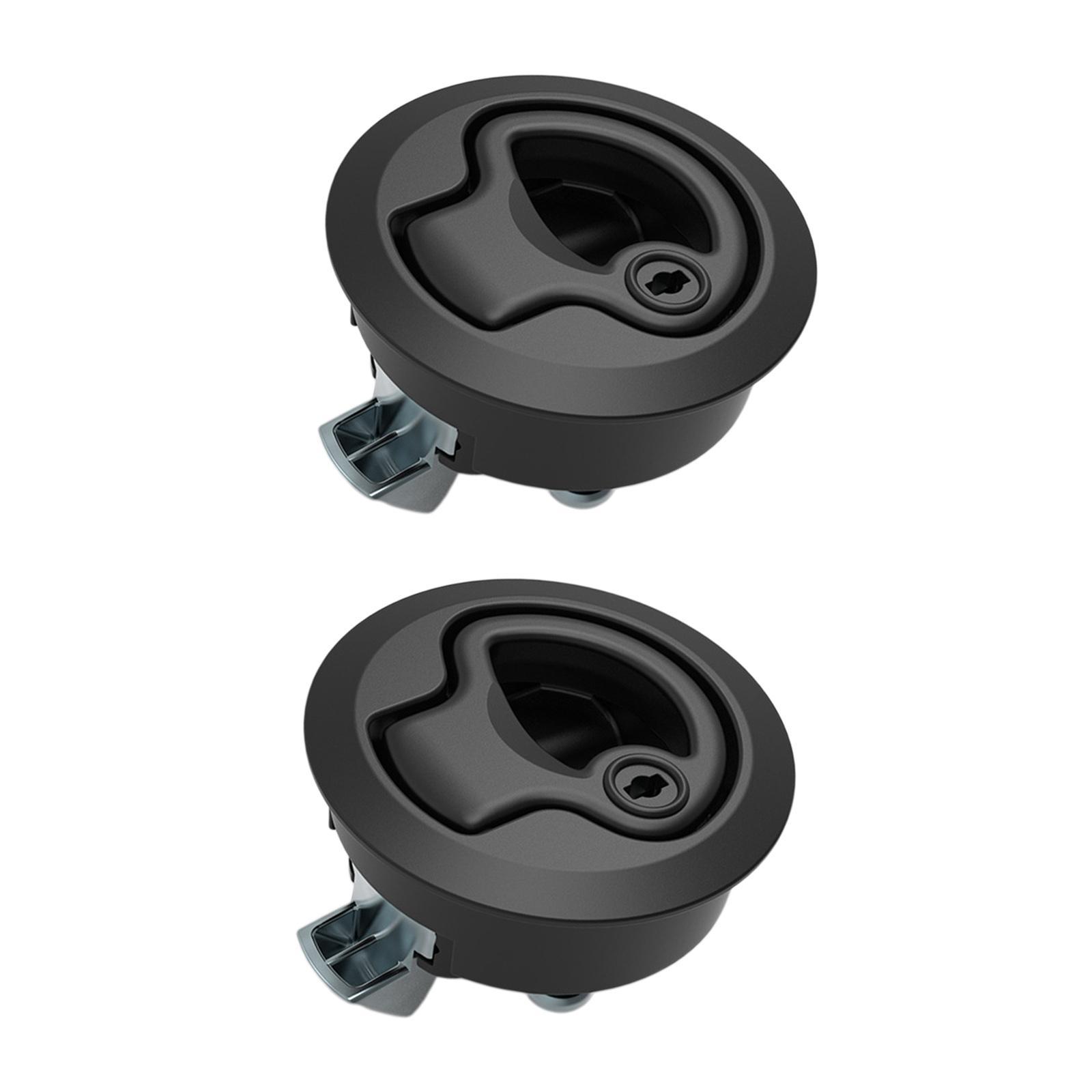 Flush Latch Lock Cabinet Door Locking Boat Cabin 2Pcs