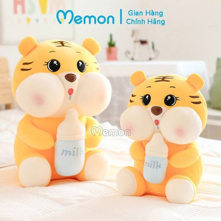 Gấu Bông Hổ Ôm Bình Sữa Cao Cấp Memon