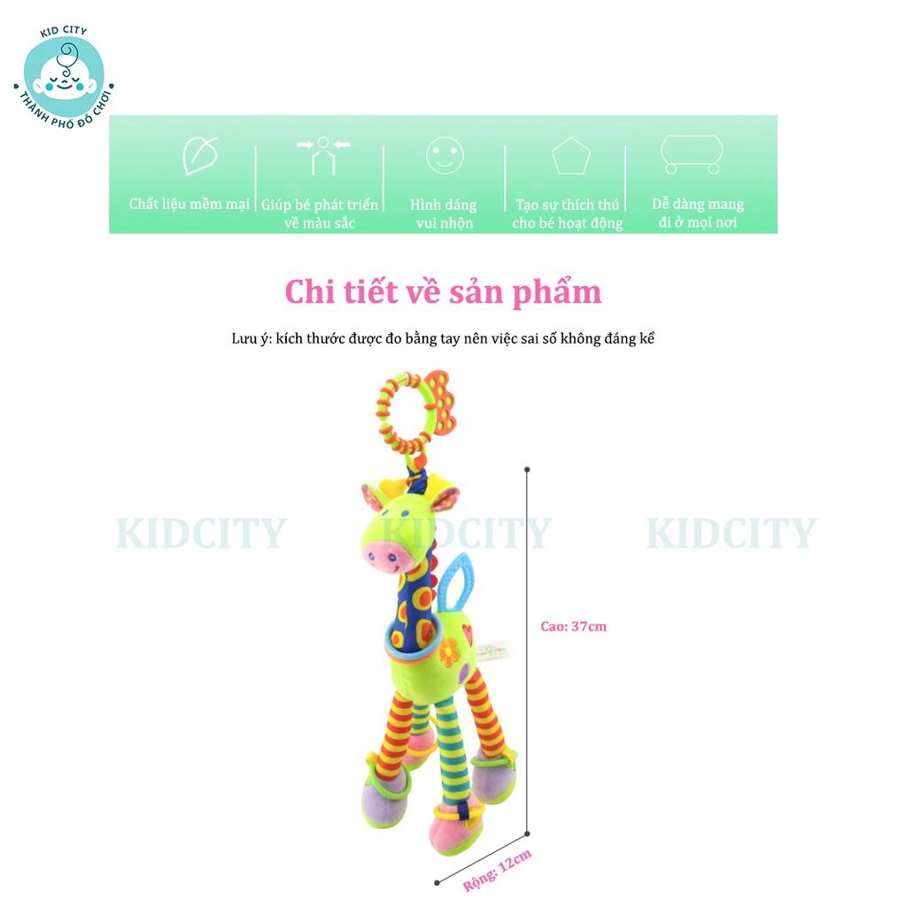 Thú bông xúc xắc, Thú bông treo nôi hình chú hươu siêu dễ thương có âm thanh cho bé