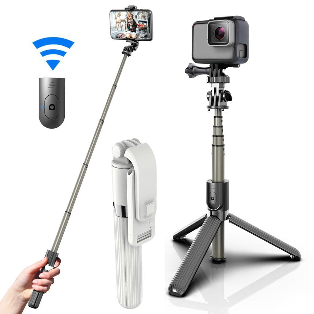 33.9" L03 Tripod Stand Selfie Stick with Remote for iPhone Android Recording