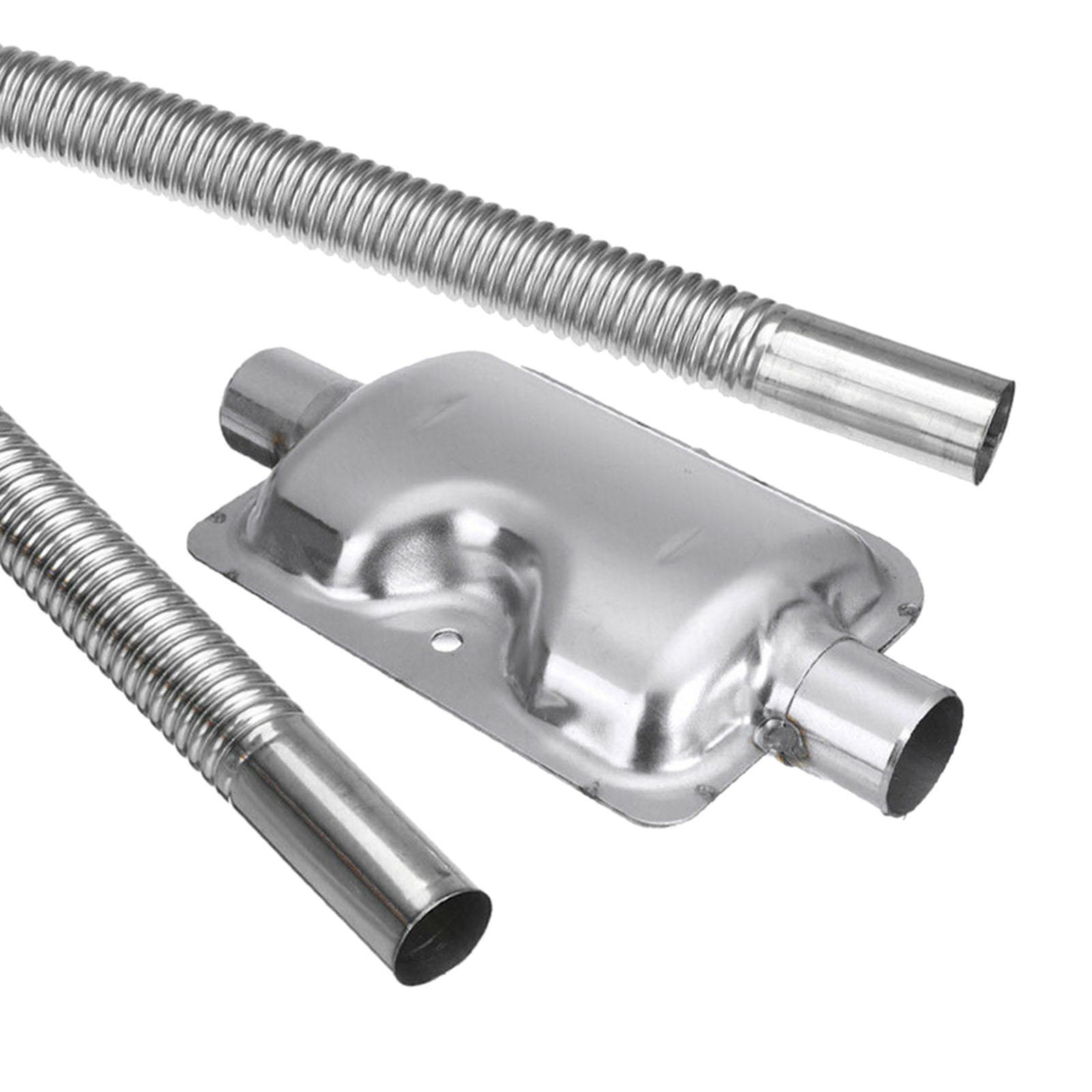24" Length Car Exhaust Pipe Silencer Muffler Kit Bracket Screws for