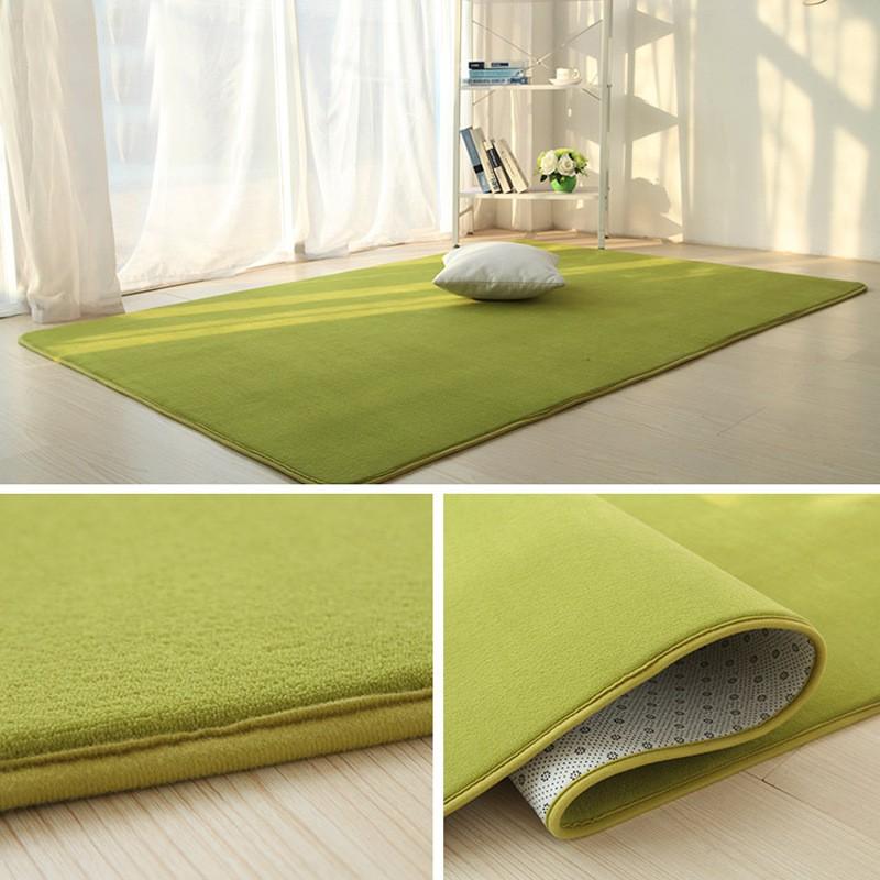 Thảm Nhung Màu Xanh Cỏ | Thảm Trang Trí Phòng Khách - Phòng Ngủ - Thảm Trải Sofa - Thảm Dành Cho Bé