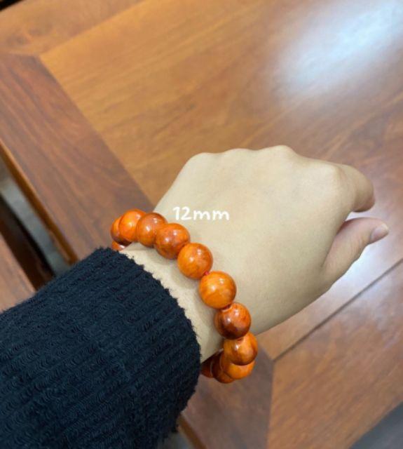 Vòng tay nam gỗ huyết long hạt tròn 12 m m