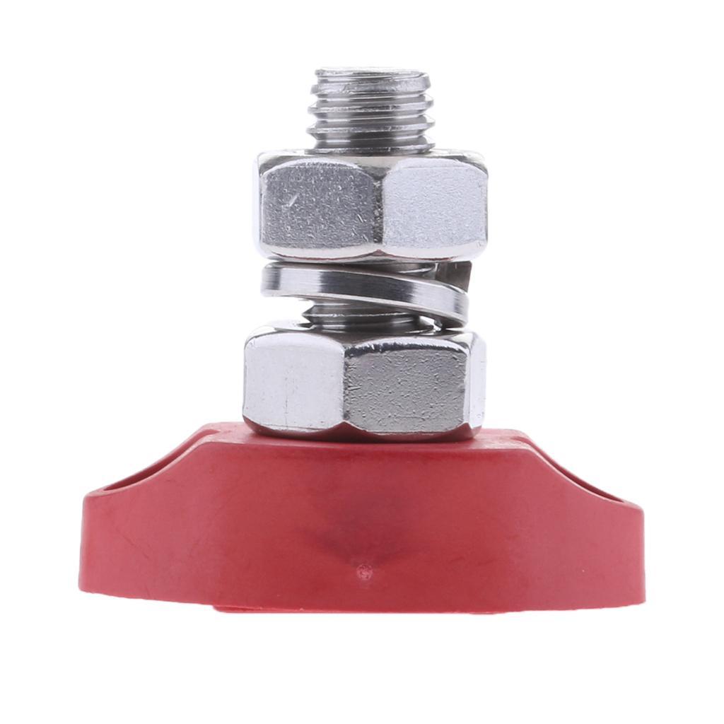 Red Junction Block Power Post Insulated Terminal Single Stud 6mm / 8mm