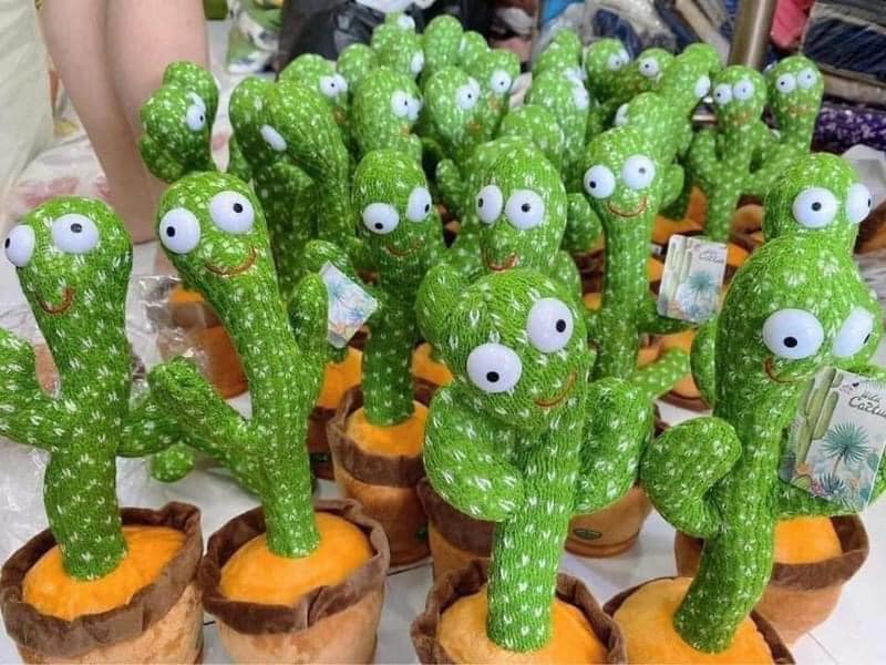 Cây Xương Rồng Nhồi Bông Có Nhạc, Đèn, Biết Nhảy Múa Và Nhái Giọng - Hàng Chính Hãng