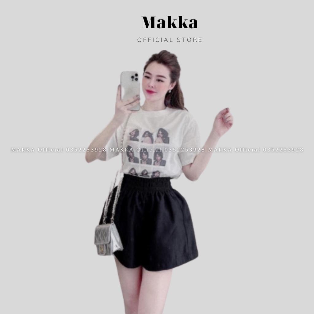 Quần short da nữ cạp chun bản to dáng phồng .SHORT1