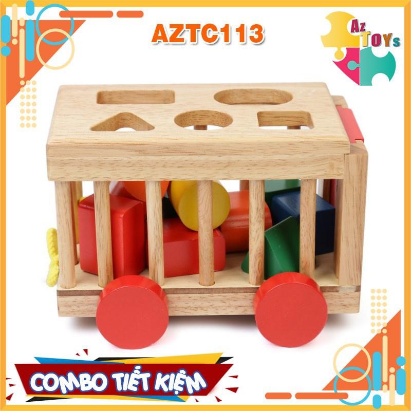 Combo 6 Món Đồ Chơi Gỗ An Toàn Phát Triển Trí Tuệ Toàn Diện Cho Bé - AZTC113