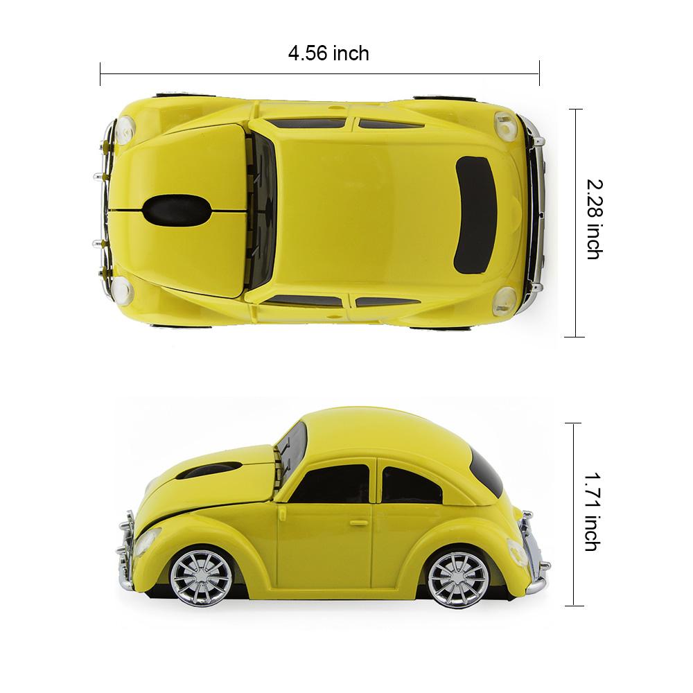 CHYI Ô Tô Không Dây Chuột Quang Học 1600DPI Máy Tính VW Cánh Cứng Xe Chuột 3D Chuột Chơi Game Cho Tặng Máy Tính Xách Tay, Máy Tính Để Bàn máy Tính Xách Tay