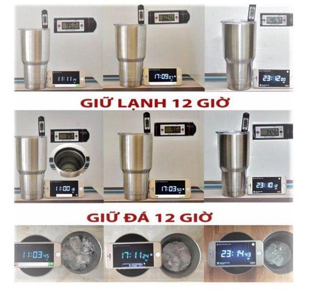 LY GIỮ NHIỆT THÁI LAN 304 XỊN nắp chống trào + Tặng kèm trọn bộ phụ kiện túi ống hút và cọ rửa