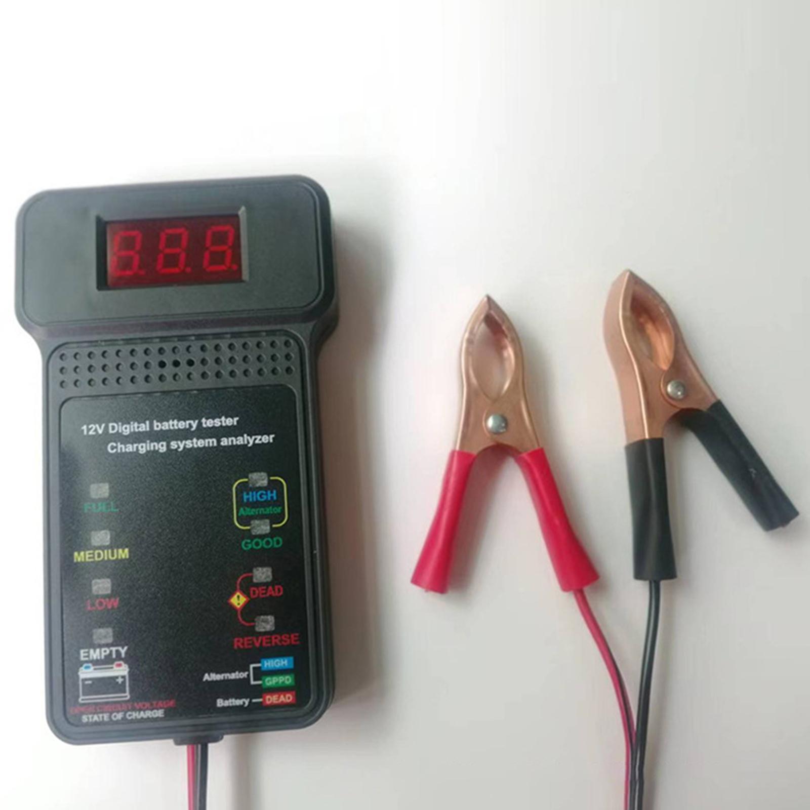 Car Battery Tester Analyzer  Battery Checker Durable Voltmeter