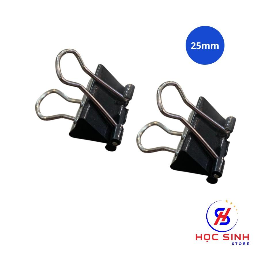 Hộp 12 Cái Kẹp Bướm 25mm Đen Gstar Size nhỏ Kẹp tài liệu cho học sinh và văn phòng