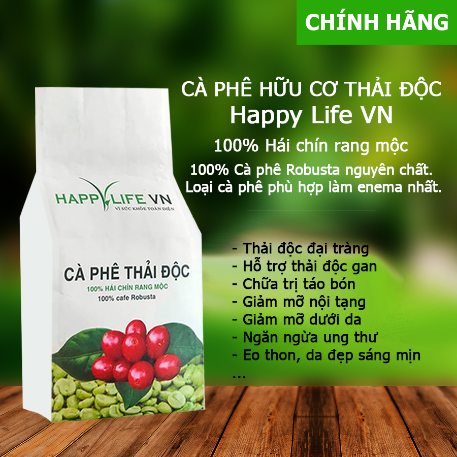 Bộ Thải Độc Đại Tràng Bằng Cà Phê Hữu Cơ Happy Life VN  - Liệu Trình 21 Ngày Cho Người Mới Bắt Đầu (Coffee Enema)