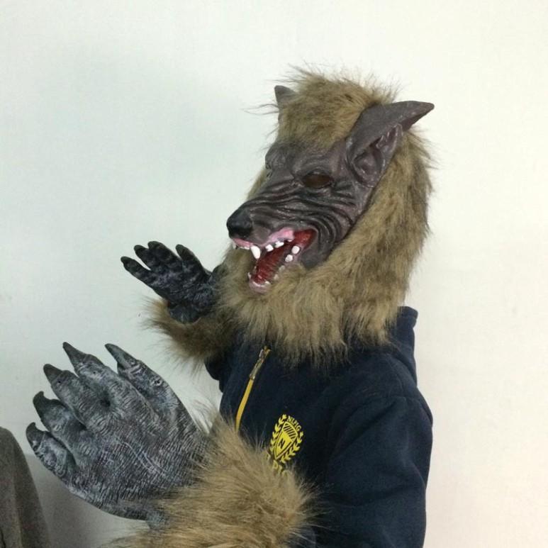 MẶT NẠ CHÓ SÓI LÔNG-Mặt nạ đầu chó sói siêu ngầu, siêu lầy-Mặt nạ hóa trang Halloween hình chó sói vui nhộn