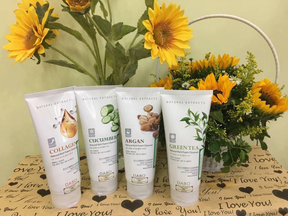 Sữa rửa mặt Hàn Quốc Dabo Aloe Natural Rich Foam Cleanser