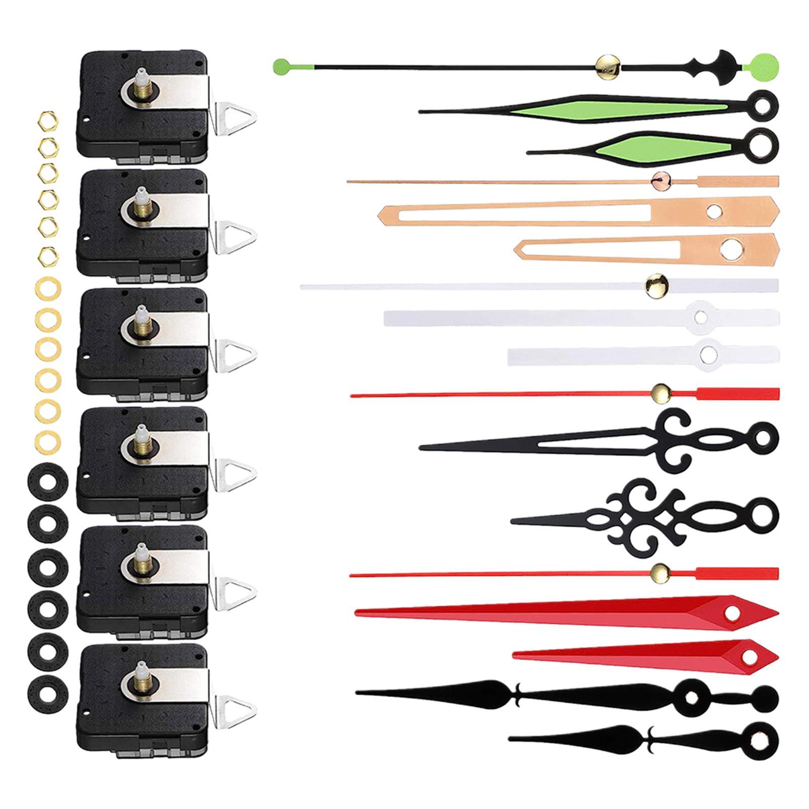 6 Set DIY Wall Clock Movement Mechanism Repair Parts Hanging Clock Mechanism