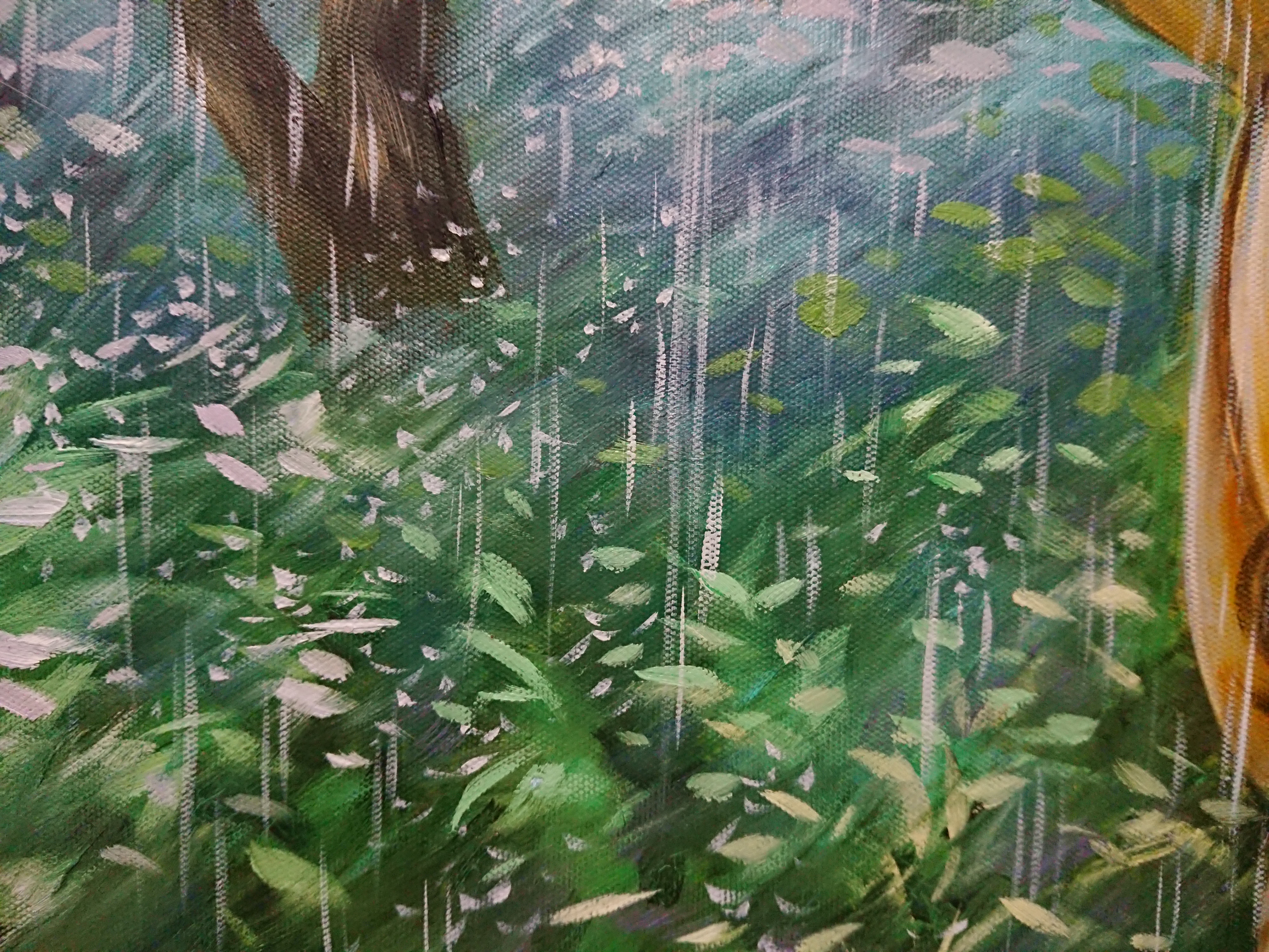 Mưa! Tranh Sơn Dầu Vẽ Tay 40x50cm