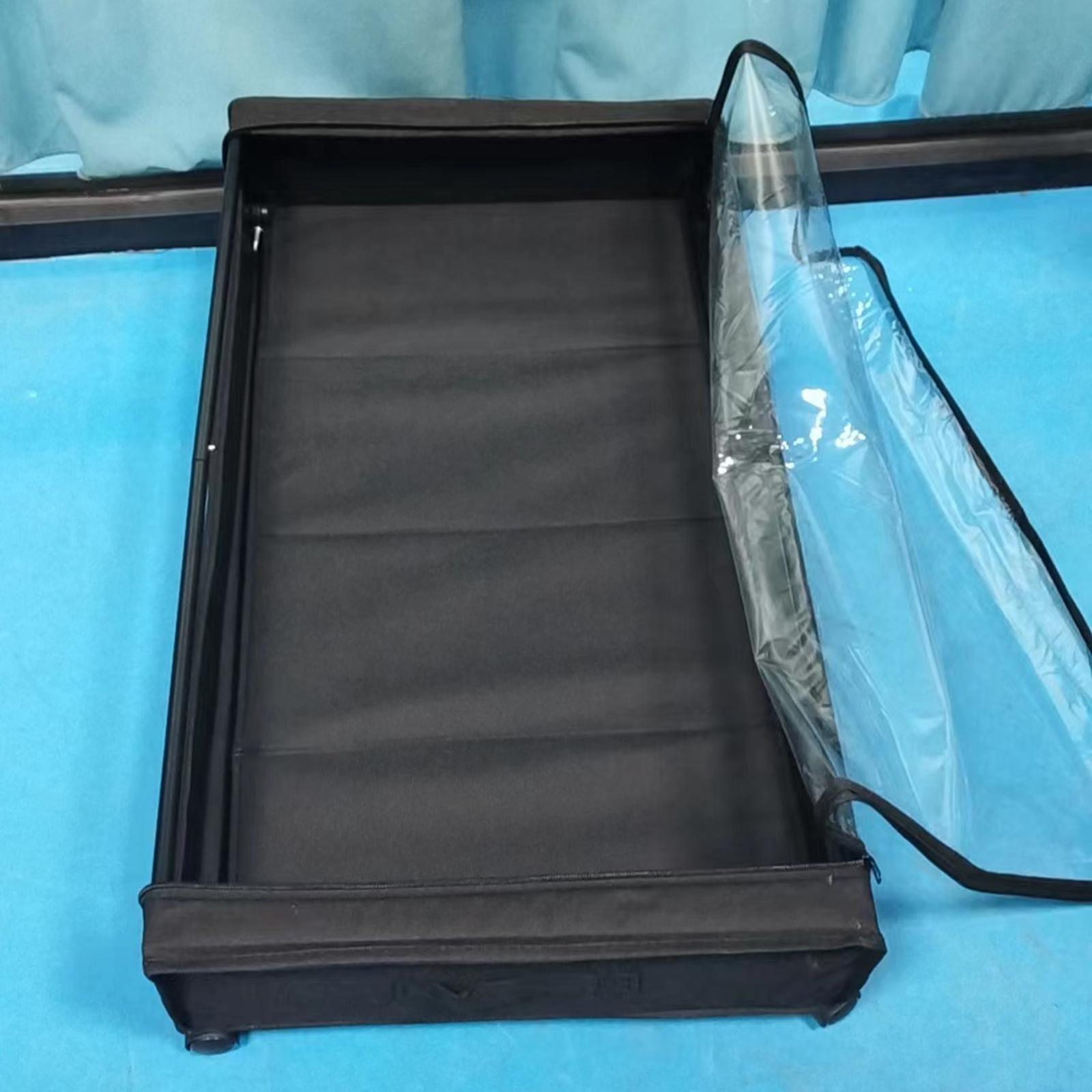 Underbed Storage Box with Wheels, under The Bed Shoe Storage Containers Large with Lid Bedroom Storage Organizer for Toys Shoes Bedding Books