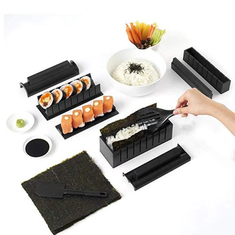 Bộ Dụng Cụ Làm Sushi 11 Món – Kèm Dao, Dễ Dùng Tại Nhà-•  Bộ Dụng Cụ Làm Sushi 11 Món – Kèm Dao, Dễ Dùng Tại Nhà