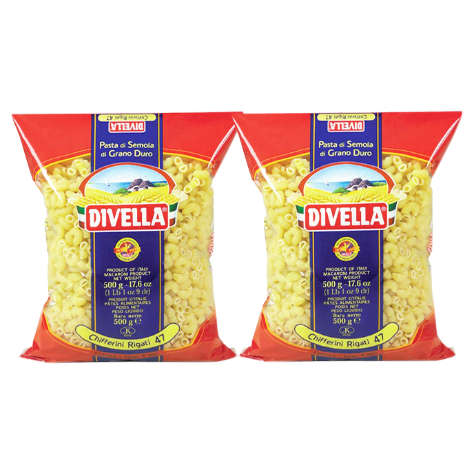 Combo 2 Nui Chifferini Rigati Divella Số 47 500gr