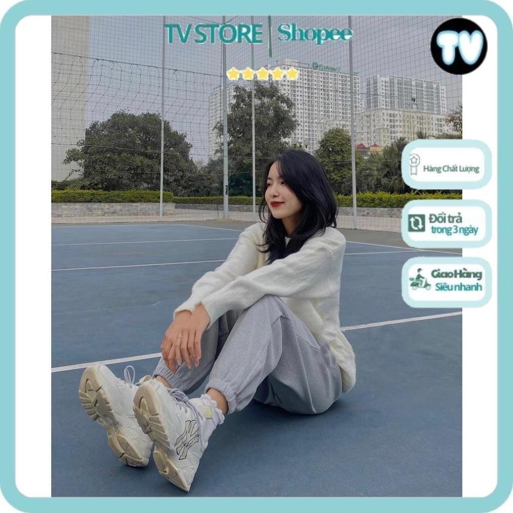 Quần bom nữ TVSTORE Quần jogger bo gấu nỉ len tăm mịn thể thao cá tính dày ấm nặng tay nhiều màu