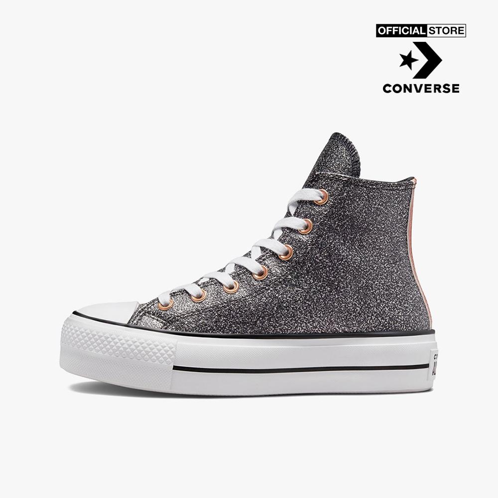 CONVERSE - Giày sneakers cổ cao nữ Chuck Taylor All Star Lift A01301C-0050_BLACK