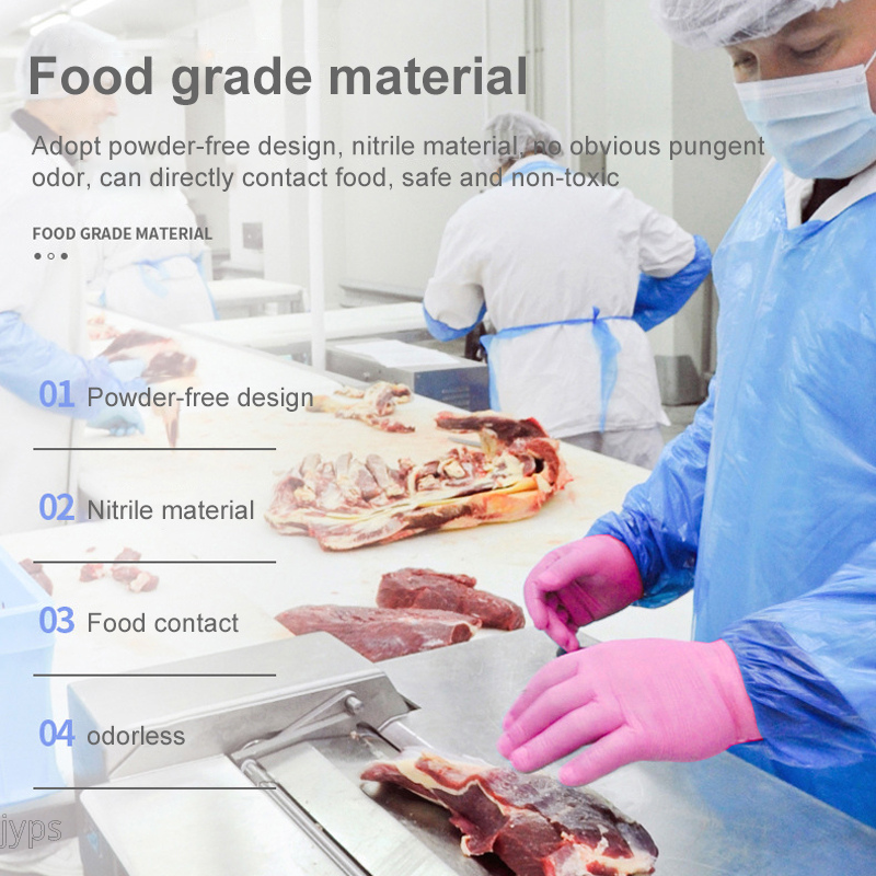 100 Chiếc Có Thể Tái Sử Dụng Đen Nitrile Găng Tay Găng Tay Cao Su Chống Thấm Nước Găng Tay Vệ Sinh Cho Hộ Gia Đình Vườn Phụ Kiện Nhà Bếp