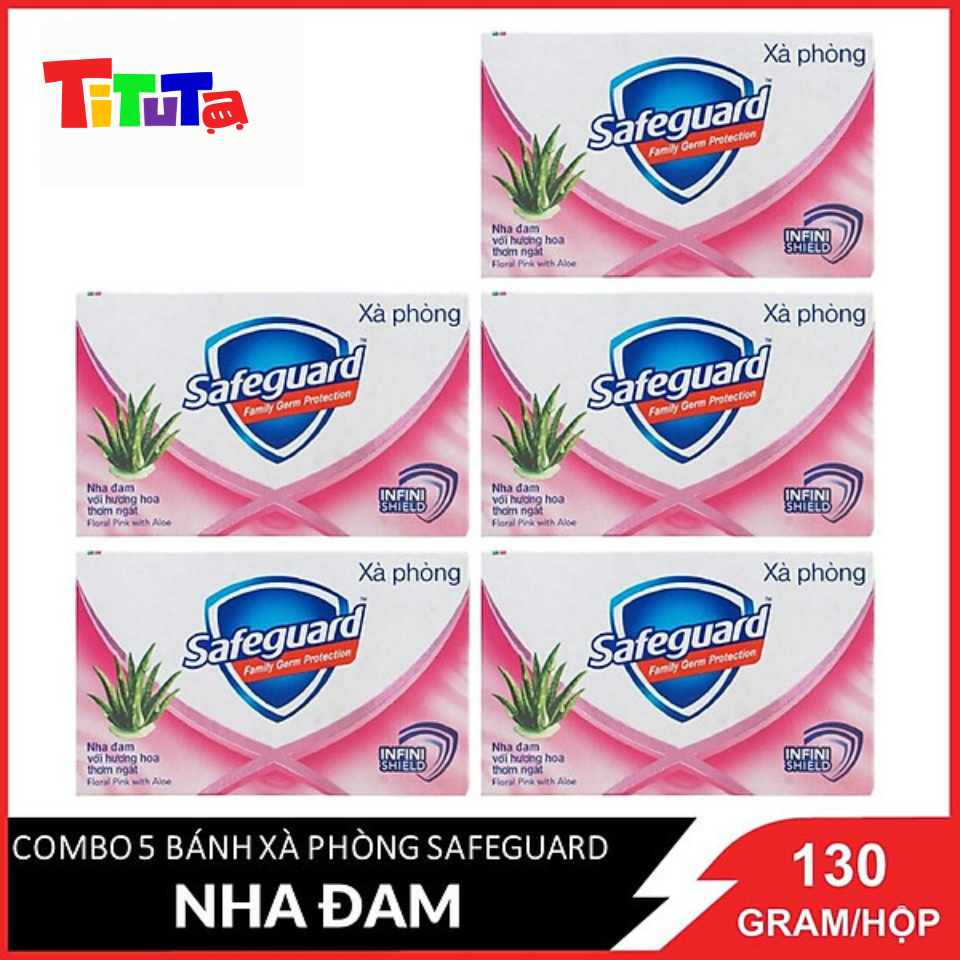 COMBO 5 bánh Safeguard Nha đam (Hồng) 130gX5