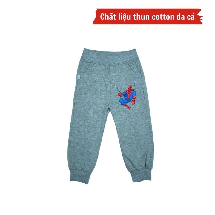 Đồ bộ bé trai tay dài hình siêu nhân từ 10-40kg - chất thun cotton da cá