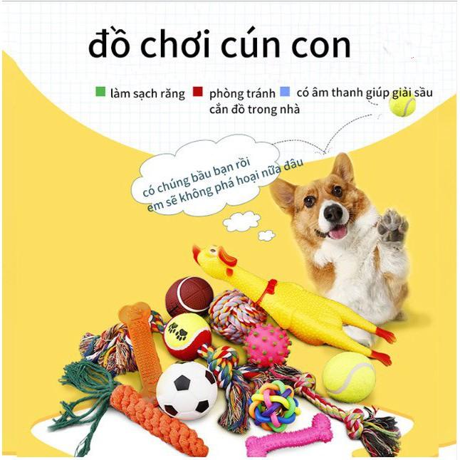 Hot - Set 8 món đồ chơi cho cún cao cấp