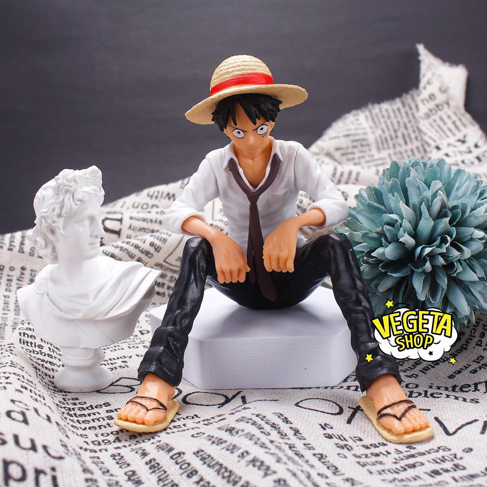 Mô hình One Piece - Luffy mũ rơm ngồi - Kích thước 8x12cm - Mô hình cực chắc tay, to, nặng, nét, đẹp