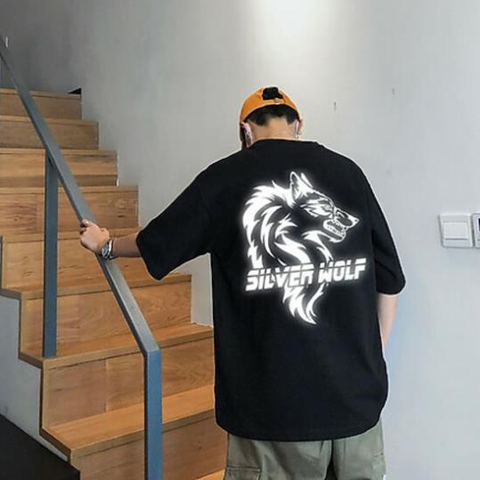 Áo Thun Phản Quang Nam Nữ In hình SILVER WOLF , áo chất, đi đêm, đi phượt bao ngầu, nhìn đã mắt
