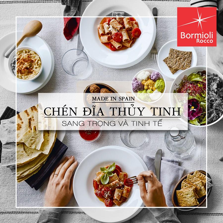 Bộ chén đĩa thủy tinh opal 12 món RONDA bền gấp 3 lần thủy tinh thường - Hàng Chính Hãng