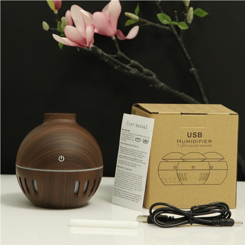 130Ml USB Siêu Âm Khuếch Tán Hương Thơm Hạt Gỗ Siêu Âm Thanh Mát Sương Máy Tạo Ẩm, Phun Sương Dành Cho Văn Phòng Nhà Phòng Ngủ Phòng Khách