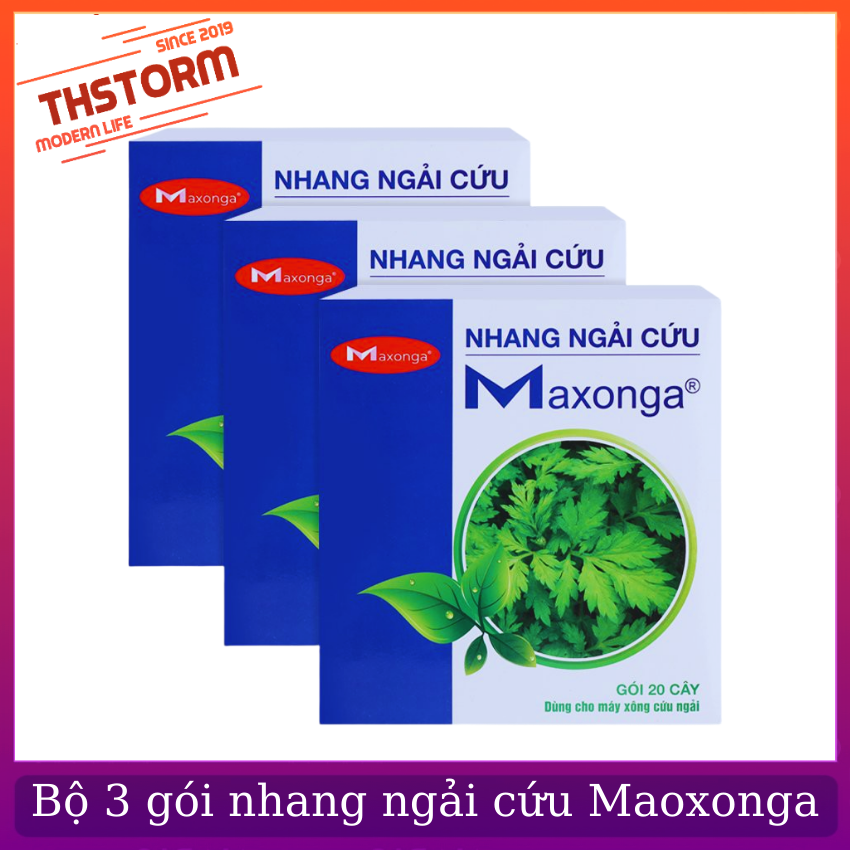 Nhang Ngải Cứu Maxoga bộ 3 hộp (10 cây - 20 Điếu) Dùng Cho Máy Cứu Ngải