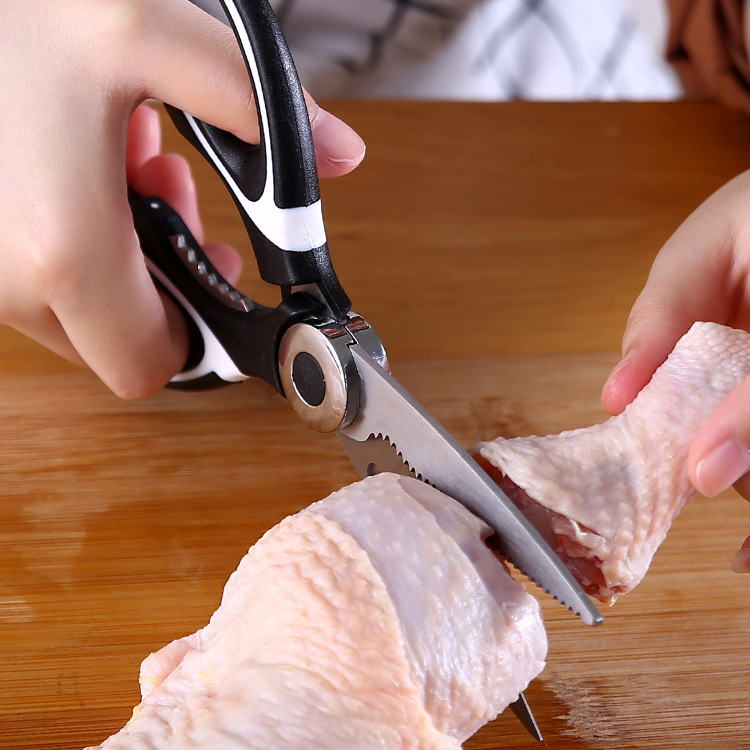 Kéo Làm Bếp Thép Không Gỉ Đa Năng Có Nắp Đậy