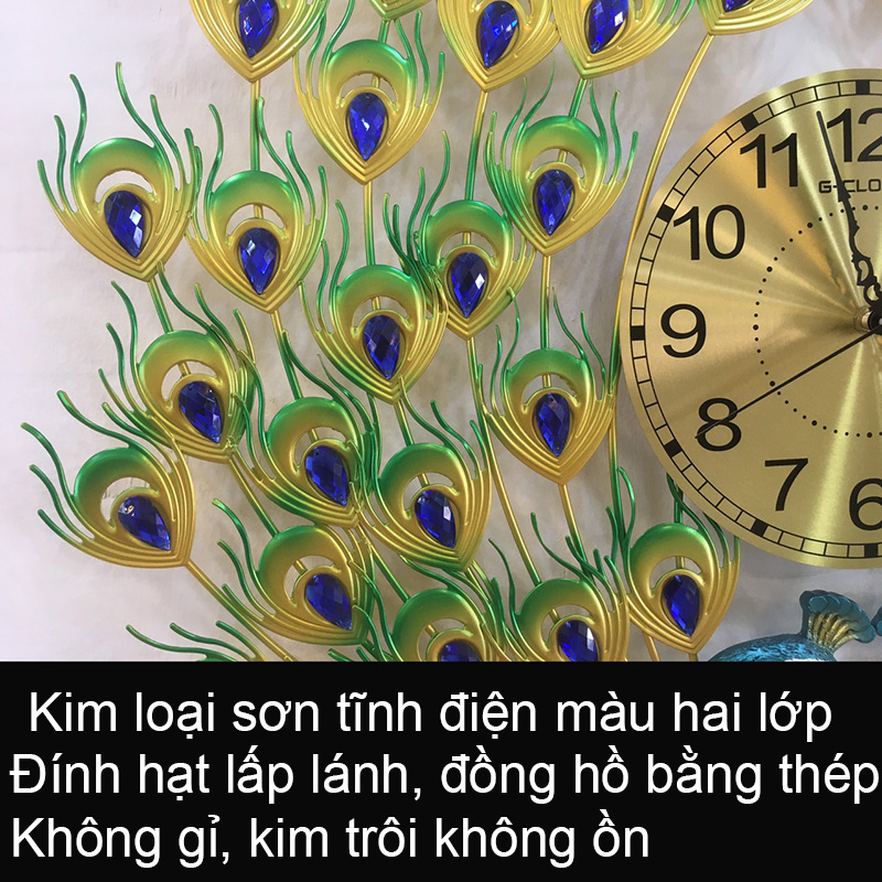 Đồng hồ Treo Tường, đồng hồ decor nghệ Thuật Cao Cấp hiện đại 3D kích cỡ lớn treo phòng khách 1818