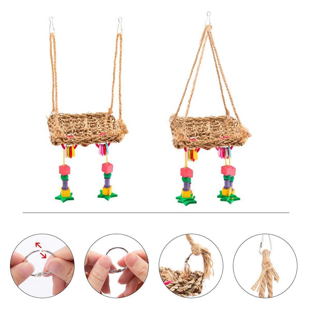 Cage Hanging Bed Hammock Birds Chew Swing Toys for Bird Parrot Pet Budgie