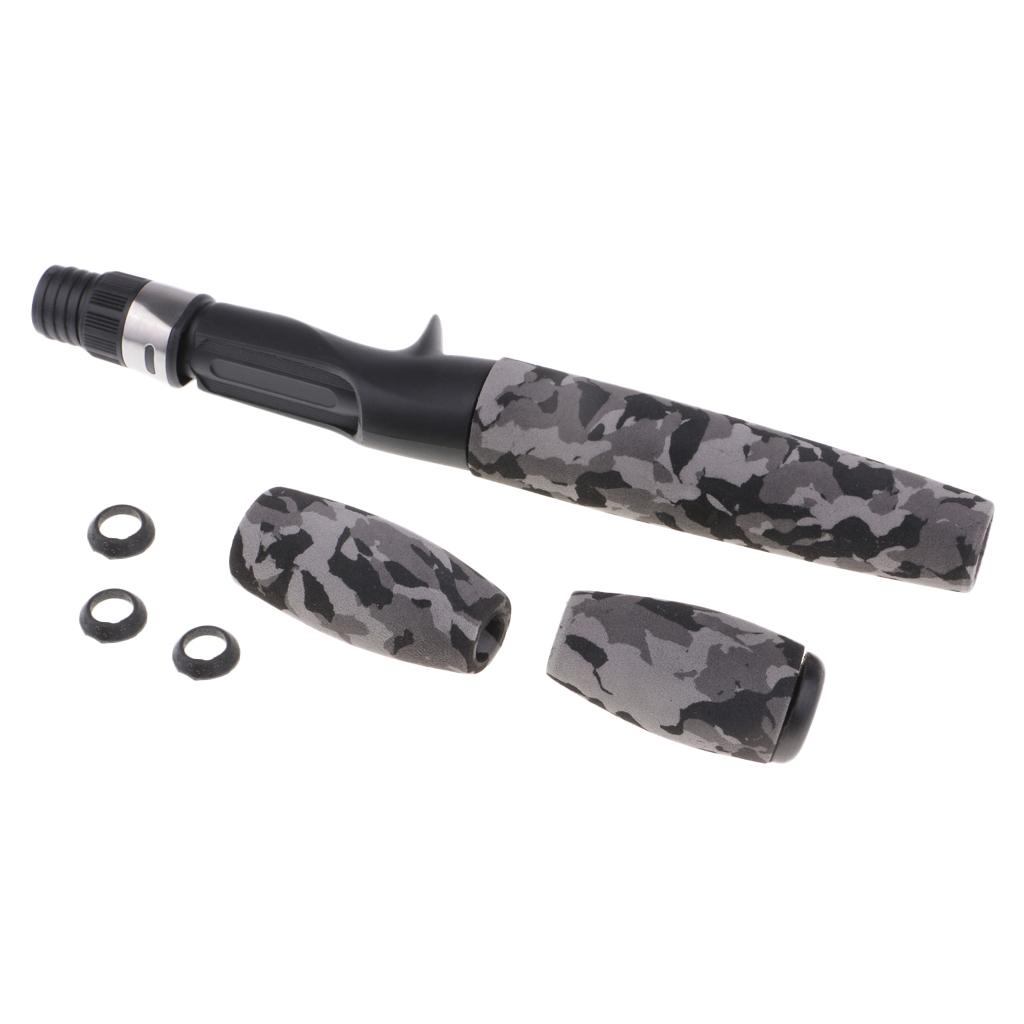 Spinning Fishing Rod EVA Handle Split Grip Kit & Reel Seat