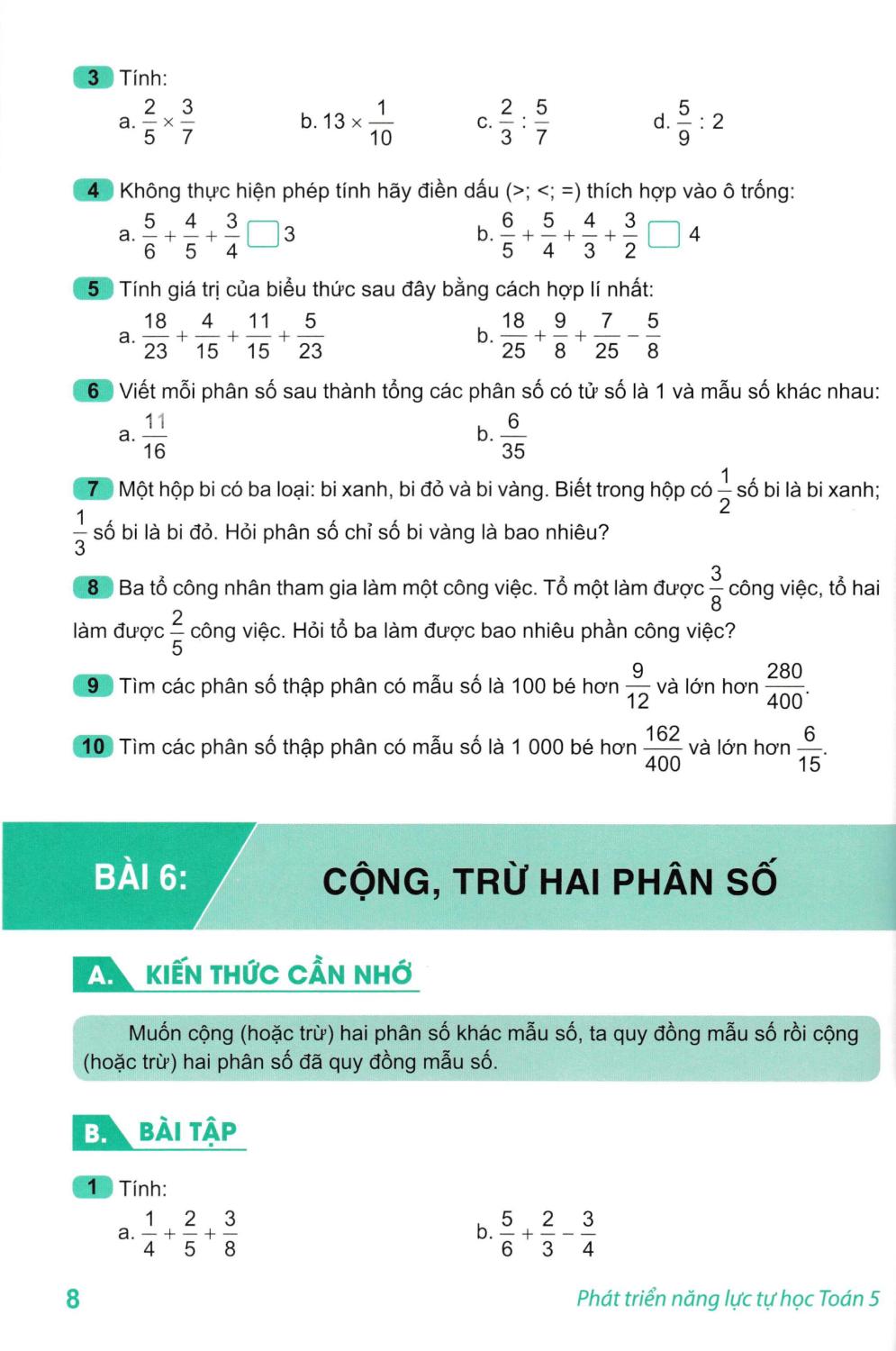 Sách - Phát Triển Năng Lực Tự Học Toán 5