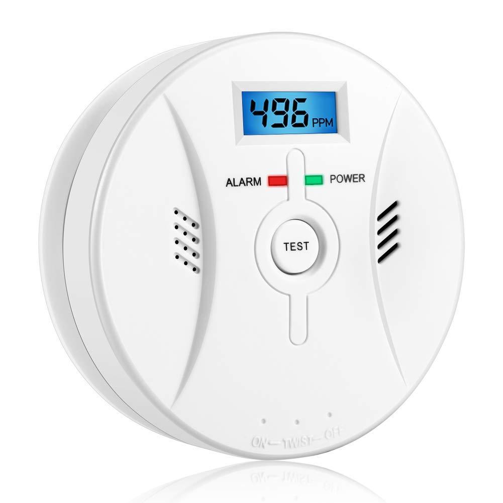 Máy dò cảnh báo carbon monoxide với máy dò CO màn hình LCD