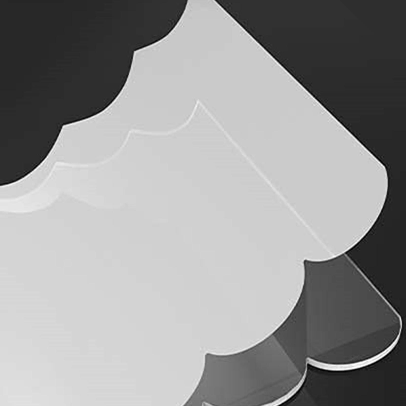 6 Pieces Acrylic Cake Scraper for Cake Edges Icing Mousse Kitchen Supply