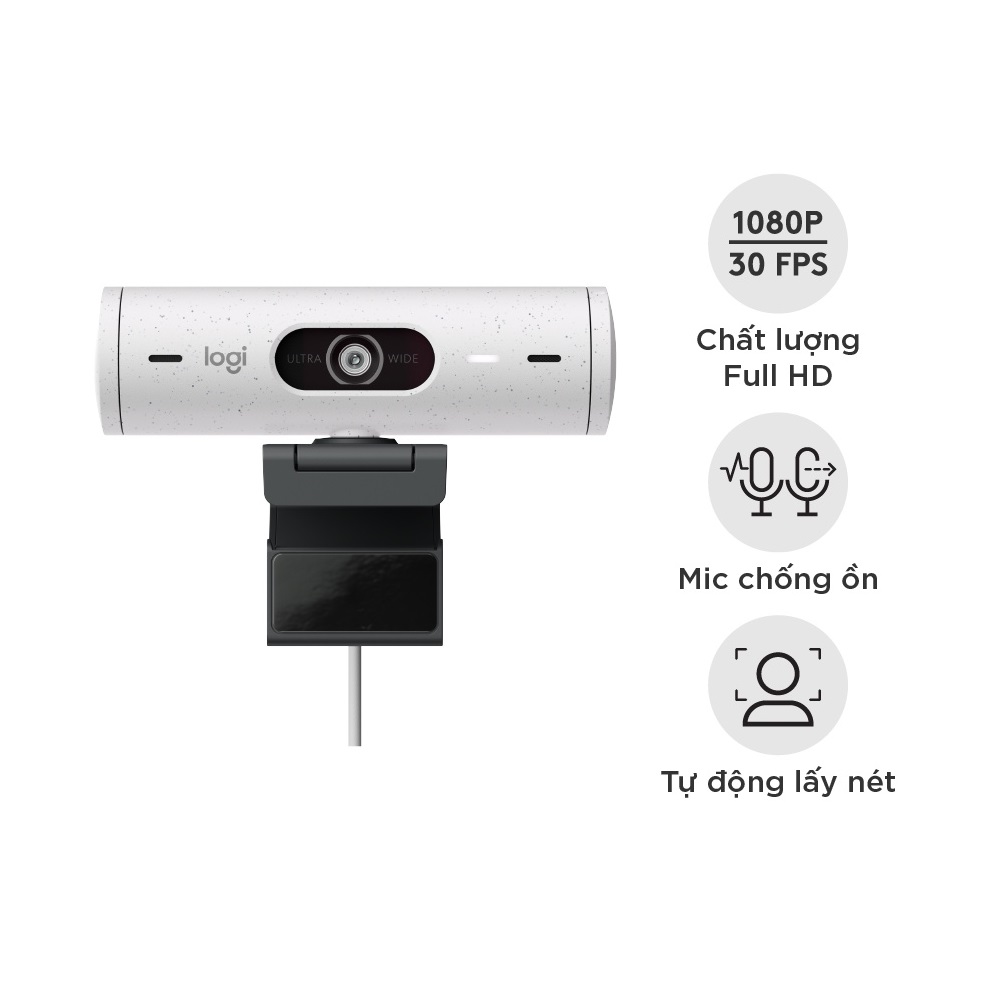 Webcam Logitech Brio 500 Full HD - Hàng Chính Hãng