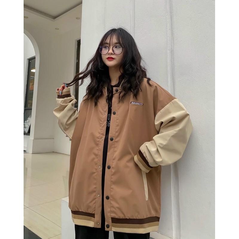 Áo khoác kaki bomber phối